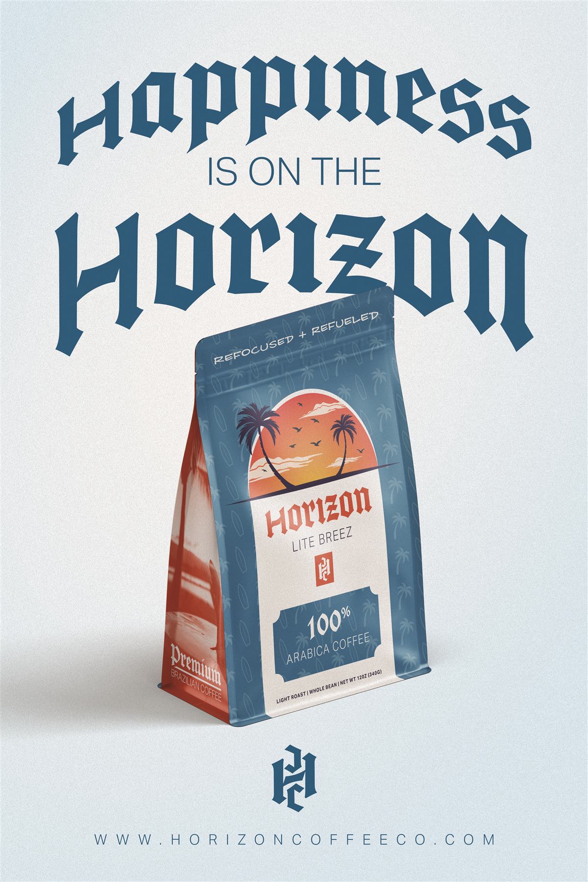 Horizon Coffee Co light bag poster