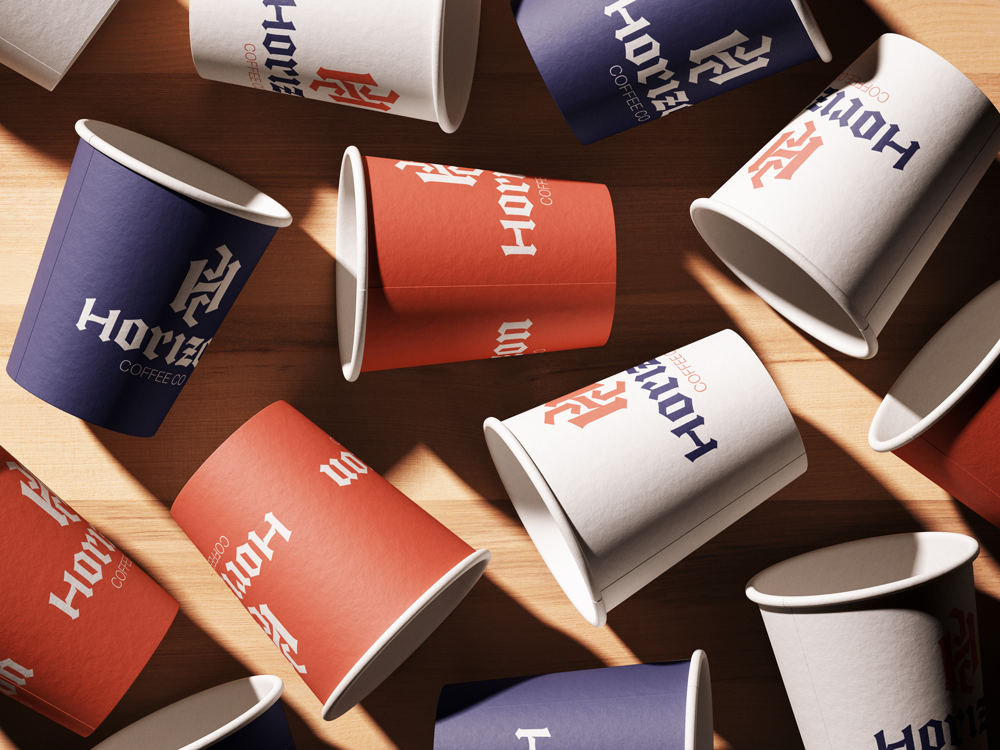 Horizon Coffee Co paper cups